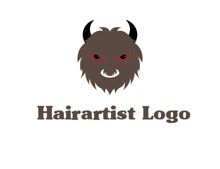 Minotaur icon or demon face logo