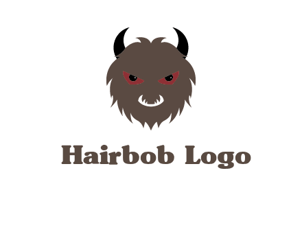 Minotaur icon or demon face logo