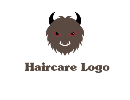 Minotaur icon or demon face logo