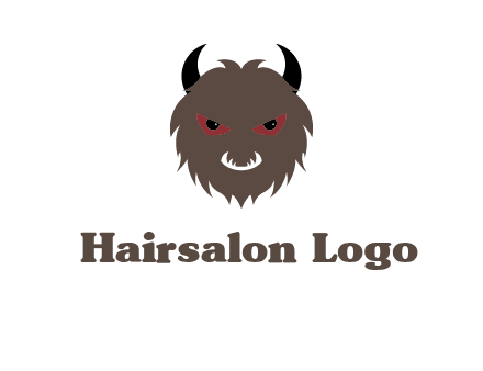 Minotaur icon or demon face logo