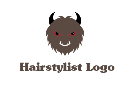 Minotaur icon or demon face logo
