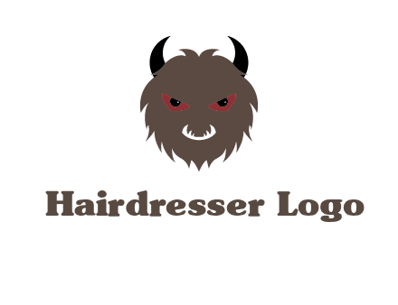 Minotaur icon or demon face logo