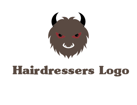 Minotaur icon or demon face logo