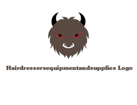 Minotaur icon or demon face logo