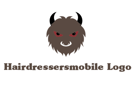 Minotaur icon or demon face logo