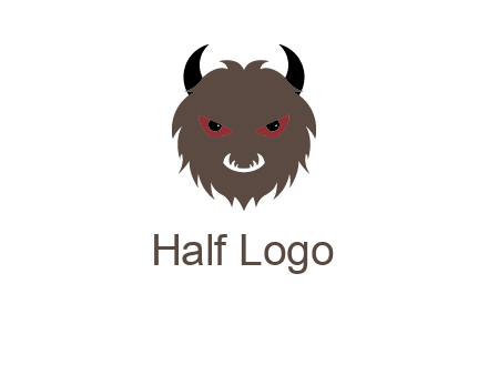 Minotaur icon or demon face logo
