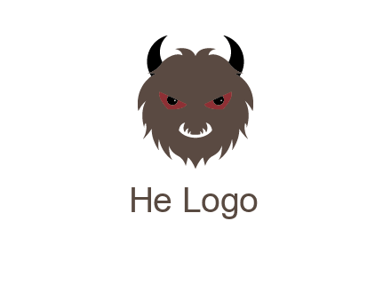 Minotaur icon or demon face logo
