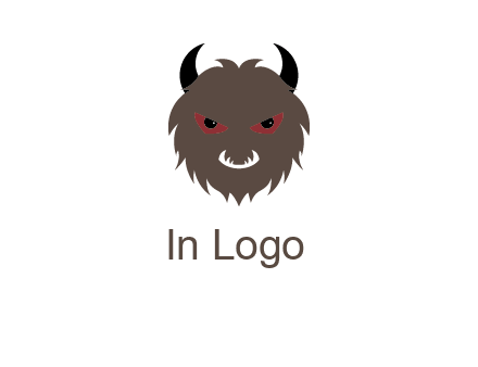 Minotaur icon or demon face logo