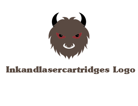 Minotaur icon or demon face logo