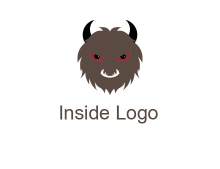 Minotaur icon or demon face logo