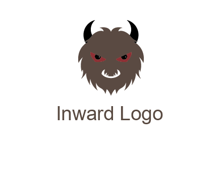Minotaur icon or demon face logo