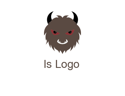 Minotaur icon or demon face logo