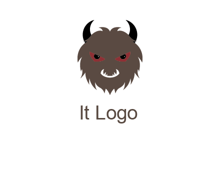 Minotaur icon or demon face logo