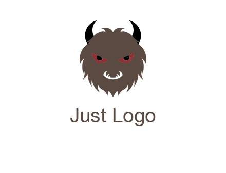 Minotaur icon or demon face logo