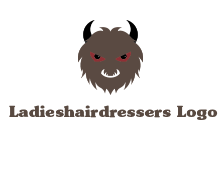 Minotaur icon or demon face logo