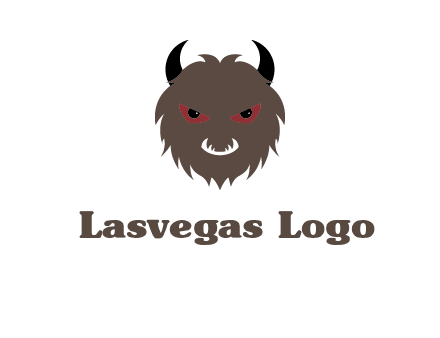 Minotaur icon or demon face logo