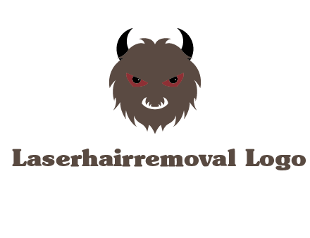 Minotaur icon or demon face logo