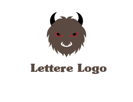 Minotaur icon or demon face logo