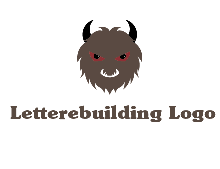 Minotaur icon or demon face logo