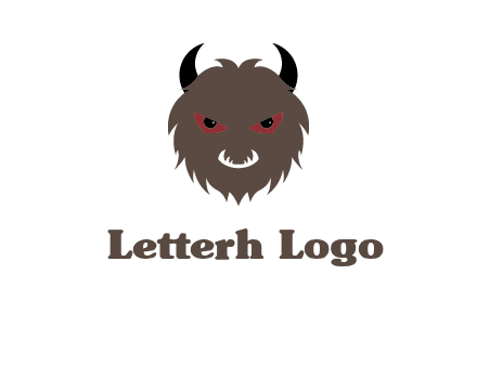 Minotaur icon or demon face logo