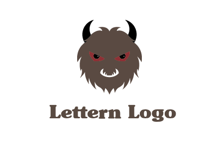Minotaur icon or demon face logo