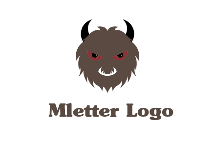 Minotaur icon or demon face logo