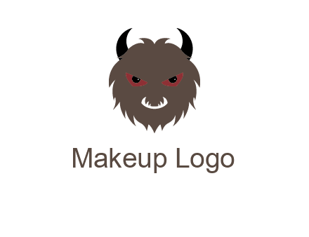Minotaur icon or demon face logo
