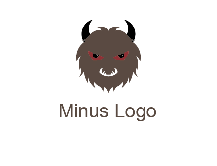 Minotaur icon or demon face logo
