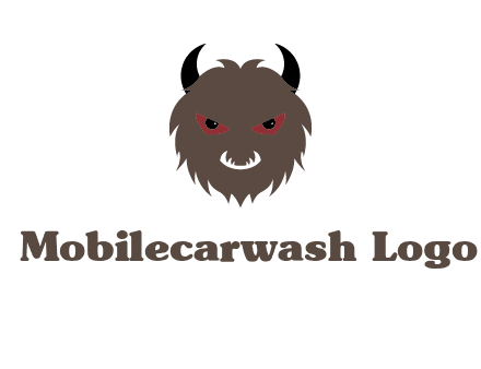 Minotaur icon or demon face logo