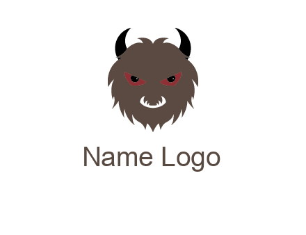 Minotaur icon or demon face logo
