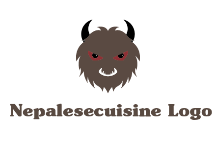 Minotaur icon or demon face logo