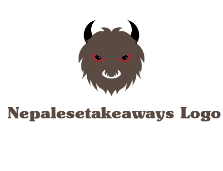 Minotaur icon or demon face logo