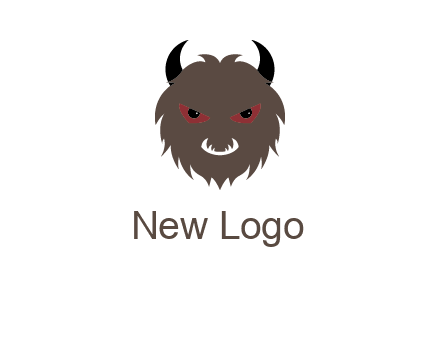 Minotaur icon or demon face logo