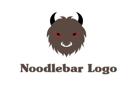 Minotaur icon or demon face logo