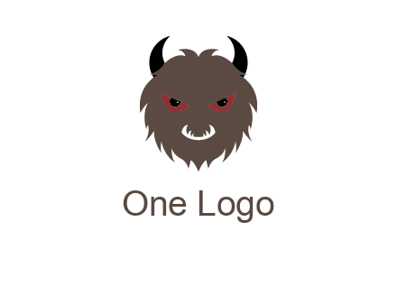 Minotaur icon or demon face logo