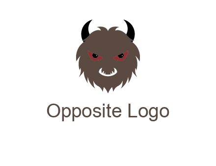 Minotaur icon or demon face logo