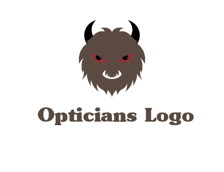 Minotaur icon or demon face logo