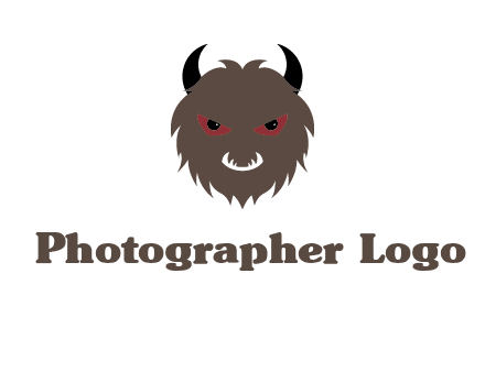 Minotaur icon or demon face logo