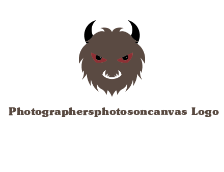Minotaur icon or demon face logo