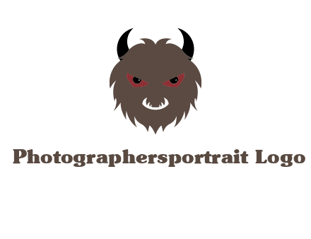 Minotaur icon or demon face logo
