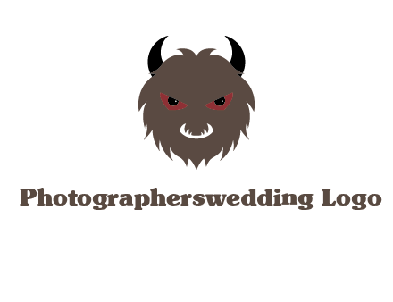 Minotaur icon or demon face logo