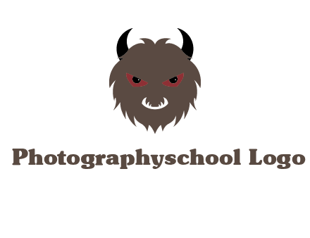 Minotaur icon or demon face logo