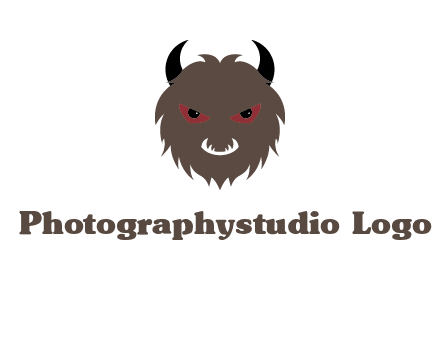 Minotaur icon or demon face logo