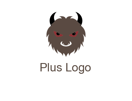 Minotaur icon or demon face logo