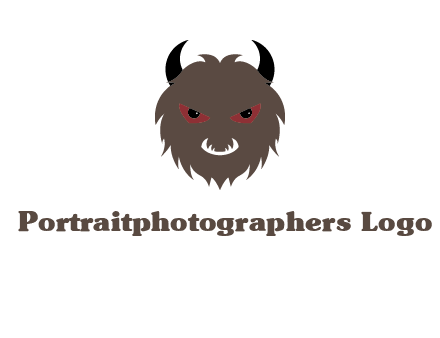 Minotaur icon or demon face logo
