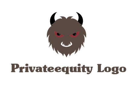 Minotaur icon or demon face logo