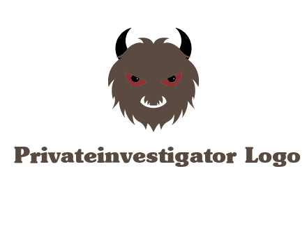 Minotaur icon or demon face logo