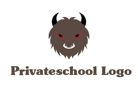 Minotaur icon or demon face logo