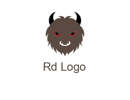Minotaur icon or demon face logo