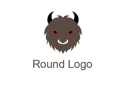 Minotaur icon or demon face logo